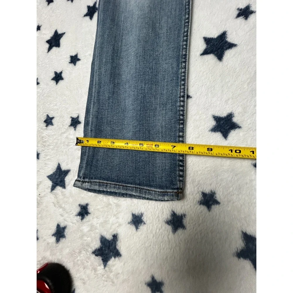 Banana Republic Slim 5 Pocket Jeans Mens 33x30 Blue Distressed Stretch Denim